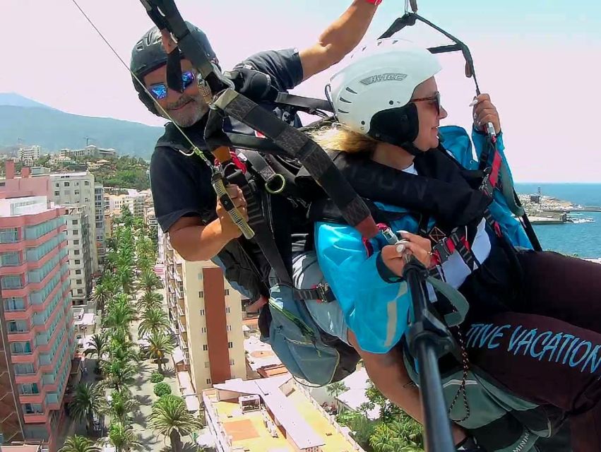 Paragliding from Puerto de la Cruz or Teide National park - Landing on the beach and returning to town