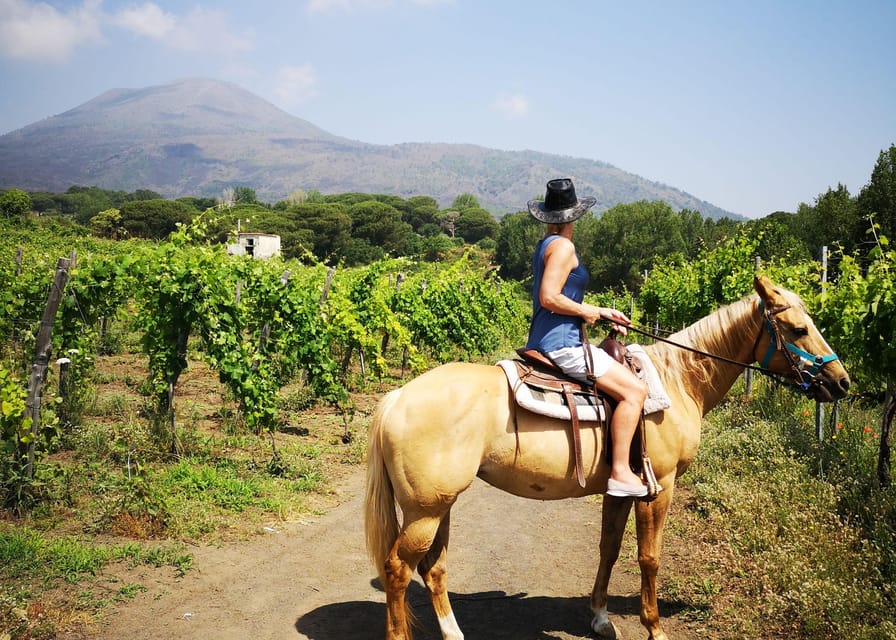 Pompeii: Ruins Tour and Mount Vesuvius Horseback Ride - One hour on horseback among the Vesuvius vineyards