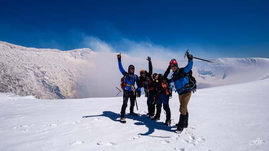 Pucón: Ascent to Villarrica Volcano - Crampons, ice axes, and the glacier section