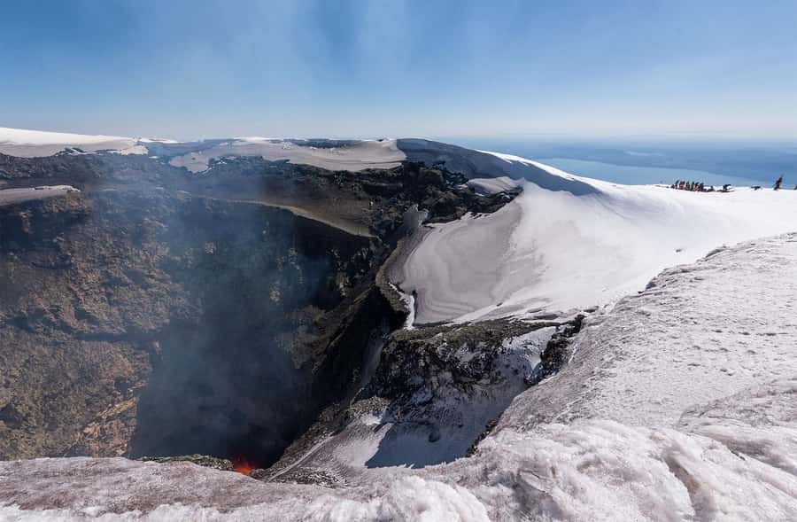 Pucón: Villarrica Volcano Climb - Reaching the 2,847-meter crater rim