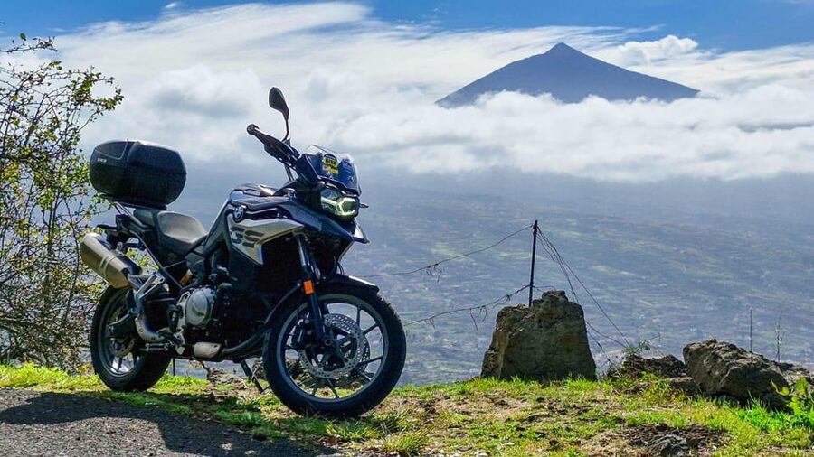 Puerto de la Cruz Motorbike tour through Teide National Park - Riding with helmet communication