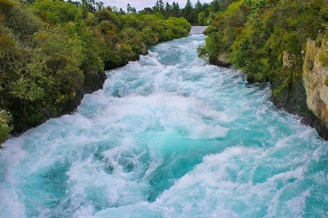 Redwood Forest , Blue Springs & Huka Falls Day Tour from Auckland - Huka Falls in a short burst of power