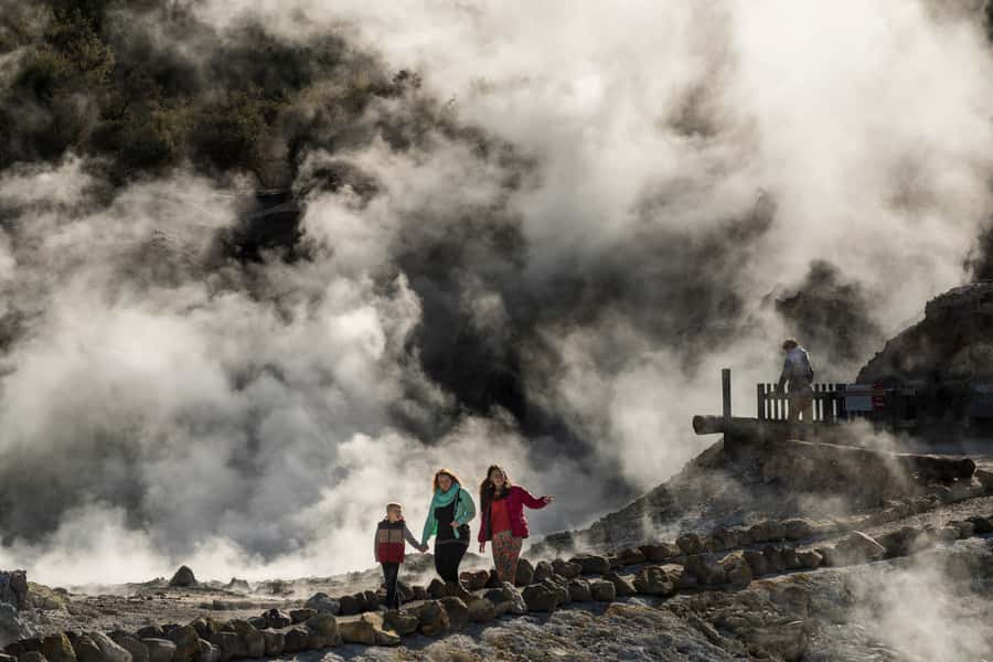 Rotorua: Hell's Gate Geothermal Walk - The hot waterfall and bush section
