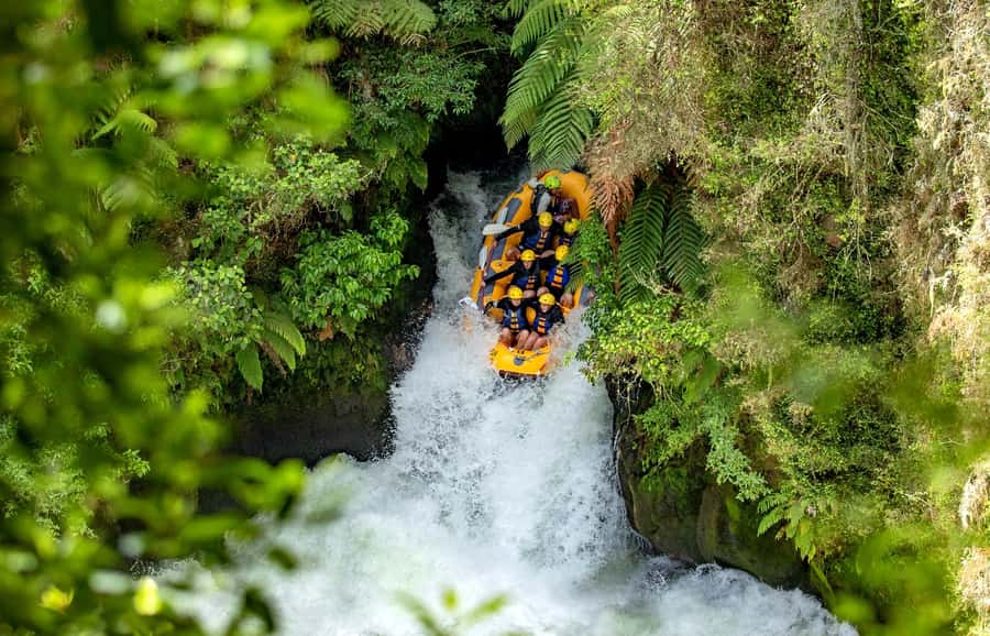 Rotorua Rafting: Kaituna River Rafting Experience-Free Sauna - Crossing the road to 14 rapids and three waterfalls