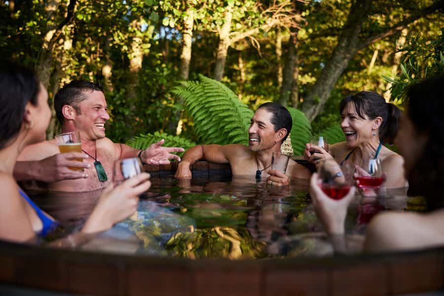 Rotorua: Secret Spot Hot Tubs - Changing, lockers, and the short walk to your tub