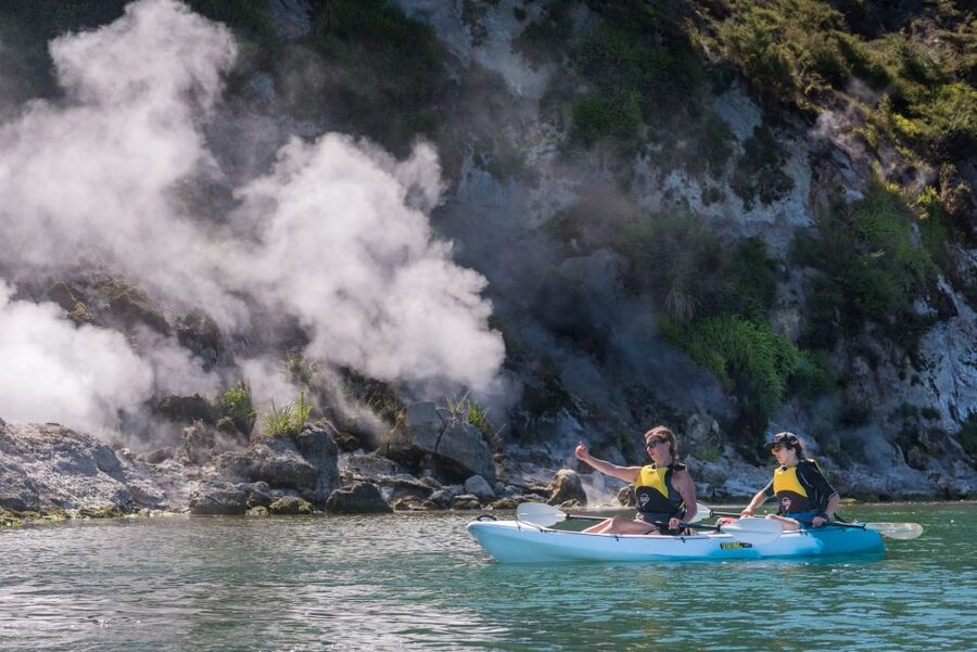 Rotorua: Waimangu Valley Walk and Steaming Cliffs Kayak Tour - Ninety minutes along the steaming cliffs