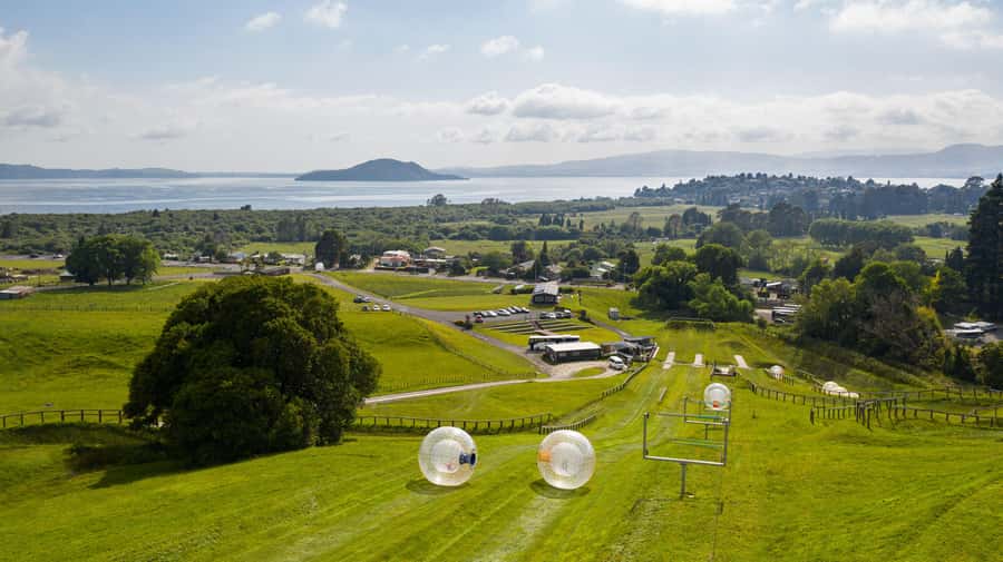 Rotorua: ZORB Inflatable Ball Rides - The Sidewinder Track With Friends