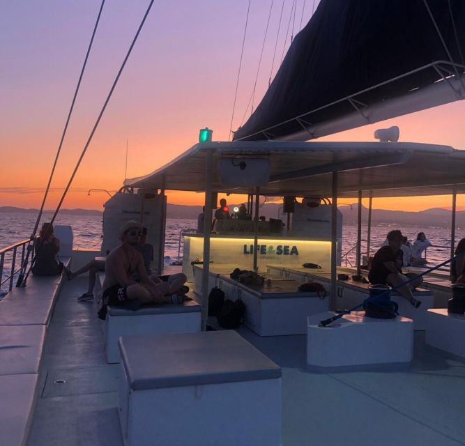 S'Arenal: Sunset Catamaran Cruise with BBQ - The swim stop and snorkeling time