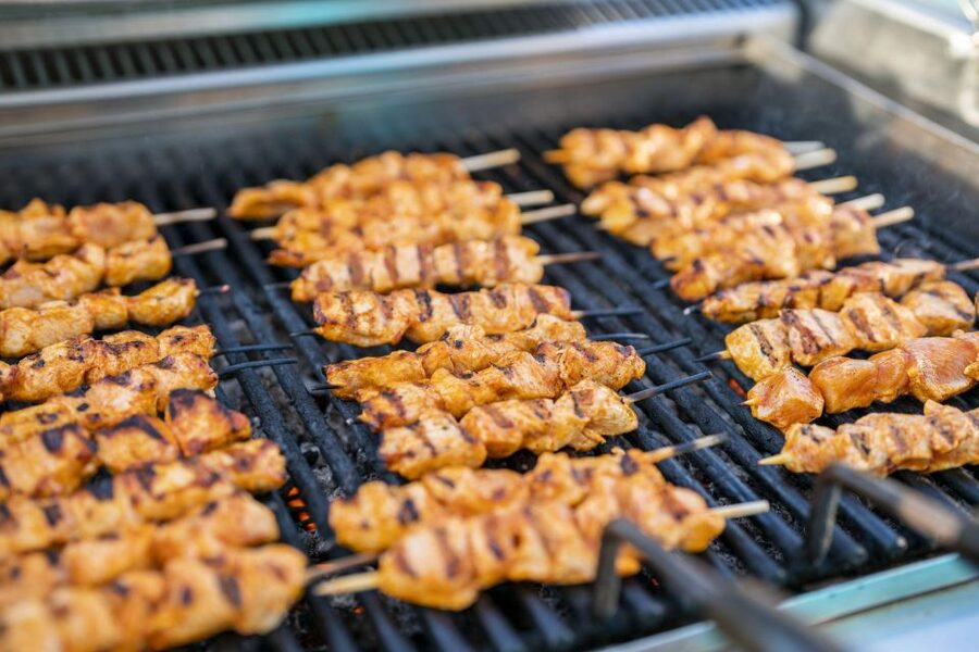 S'Arenal: Sunset Catamaran Cruise with BBQ - BBQ, pasta salad, and a drink