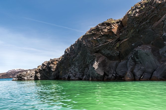 Santorini Caldera Cruise Tour (Volcano, Hot Springs, Thirassia) - Palea Kameni: warm sulfur water, not a hot bath