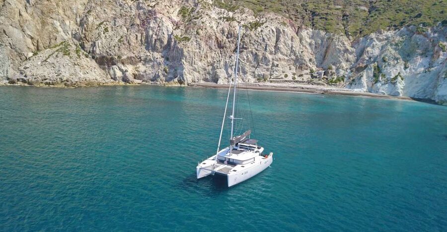 Santorini: Caldera Luxury Catamaran Cruise w/ Meal & Drinks - Crew service and the feel aboard