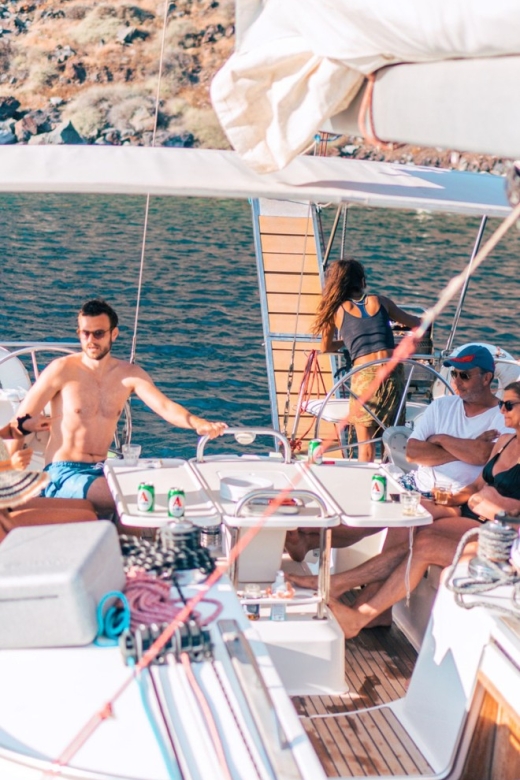Santorini Caldera: Morning Sailing Cruise with Meal - Swimming at Mesa Pigadia
