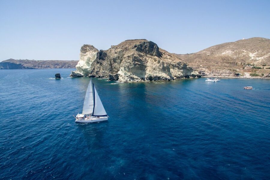 Santorini Caldera: Sunset Sailing Cruise with Meal - Starting from Vlychada Marina