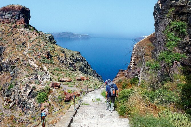 Santorini Caldera Walk Hiking Experience Fira-Oia - The trail turns rougher after the villages
