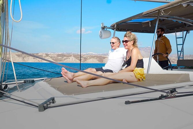 Santorini Catamaran Cruise with Greek Meal, Open-Bar and Sunset - The meal, drinks, and what is actually included
