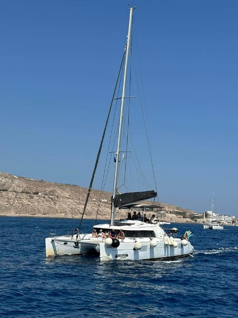 Santorini:Cruises with Catamaran around the Volcanic Island. - What the $106 price really covers
