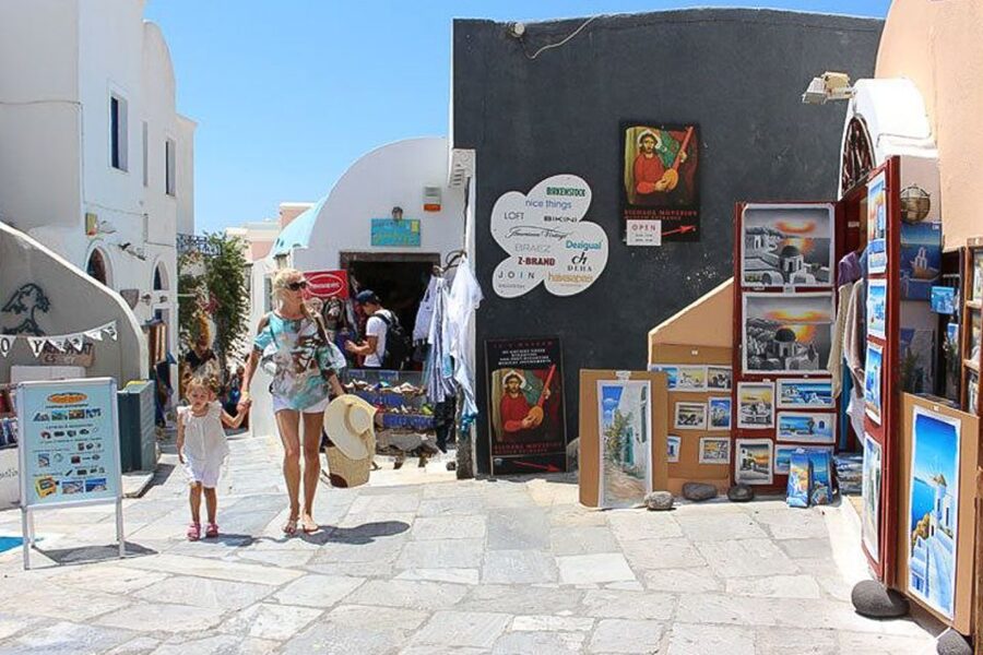 Santorini Island Bus Tour and Caldera Sunset Cruise - Pyrgos, where Santorini feels more local