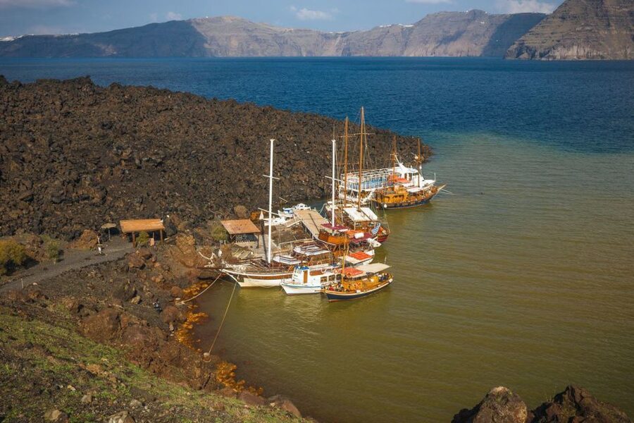 Santorini Island Bus Tour and Caldera Sunset Cruise - Thirasia, with an important seasonal change