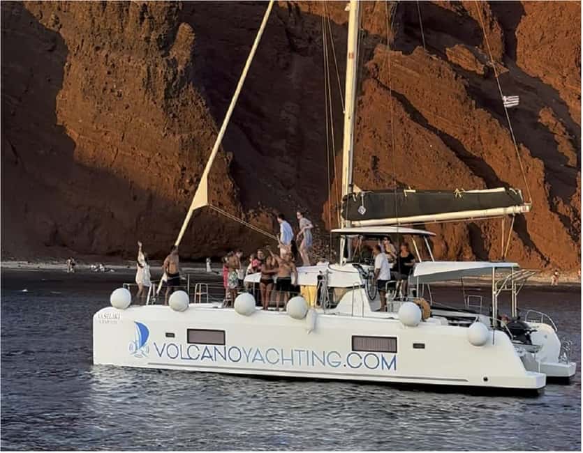 Santorini: Luxury Caldera Cruise With Meal & Drinks - Swimming, snorkeling, and the hot springs
