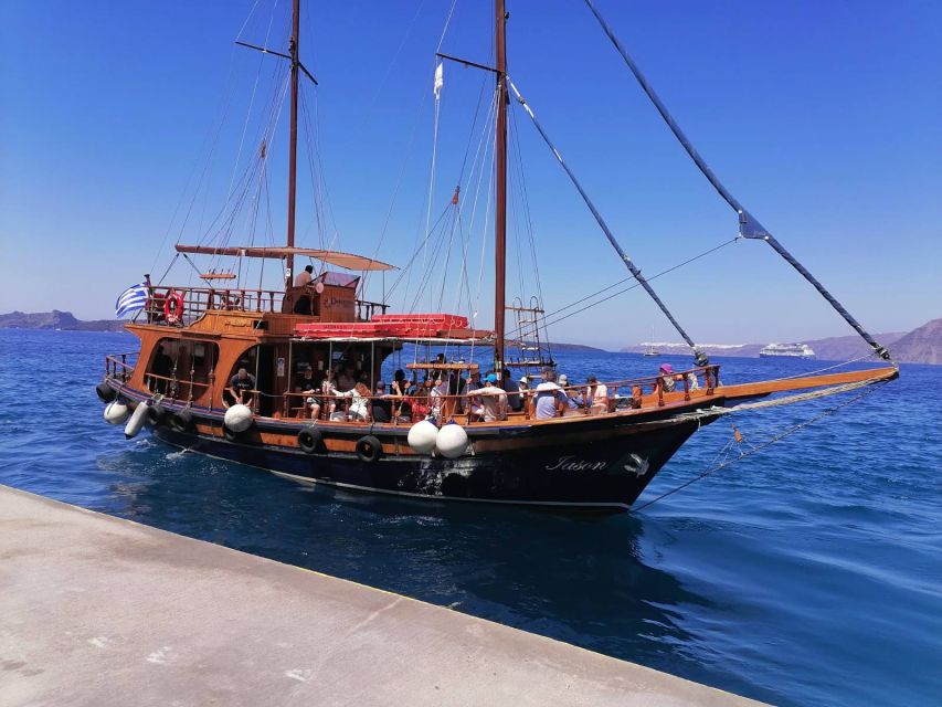 Santorini: Mythical Day Trip to Akrotiri with Volcano Cruise - Swimming at Palea Kameni’s hot springs