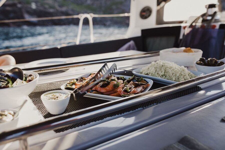 Santorini: Private Caldera Sailing Trip with Open Bar & Meal - The onboard meal is a real part of the experience