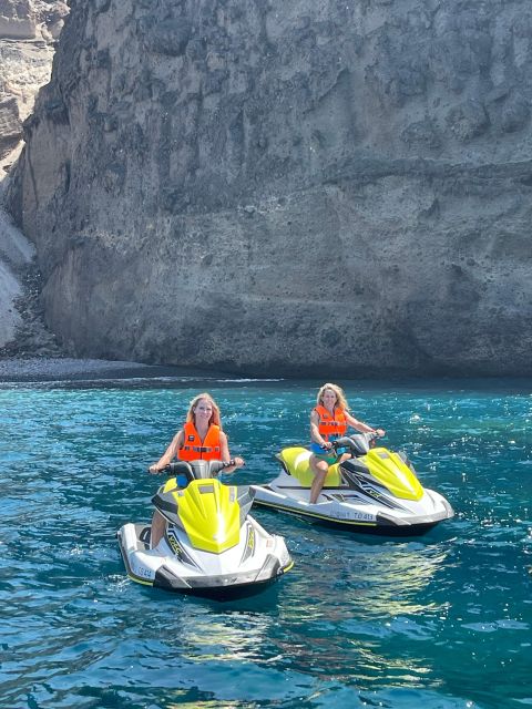Santorini:Volcanic Beaches Cruise With Jet Ski - Red Beach, the first major stop
