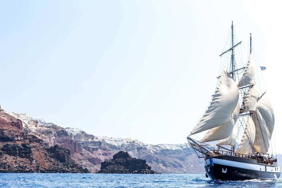 Santorini: Volcanic Sunset Cruise with Dinner - Dinner, wine, and the real value of the $100 price