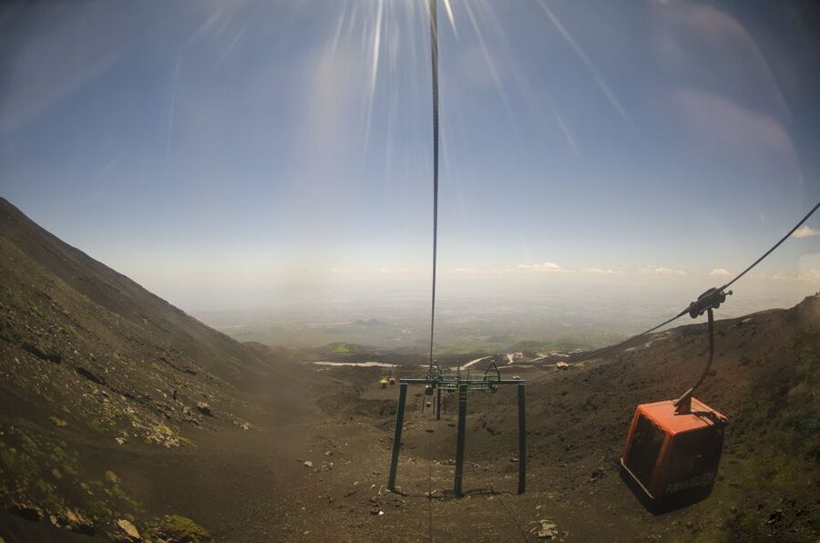 Scenic Tour of Etna foot hills and Alcantara Gorges - The optional cableway, jeep ride, and crater area