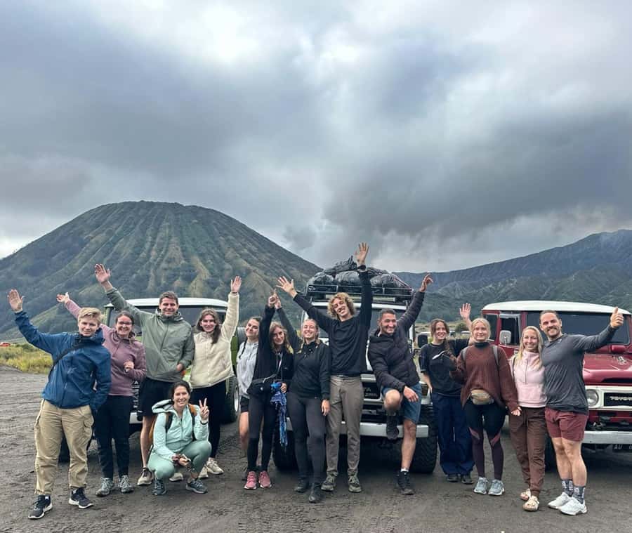 SHARED Bromo Jeep Tour include tickets From MALANG - Across the Sea of Sand by 4x4 Jeep