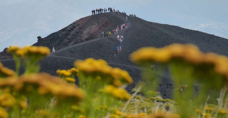 Sicily: Mount Etna's North Slope Craters Guided Hike Tour - The easy path beside the lava flow
