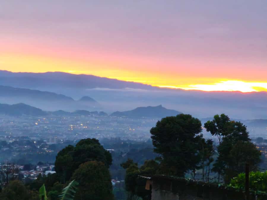 Start 10am Bandung Group Tour Volcano, Waterfalls, Hotspring - The first waterfall and its 40-minute stair test
