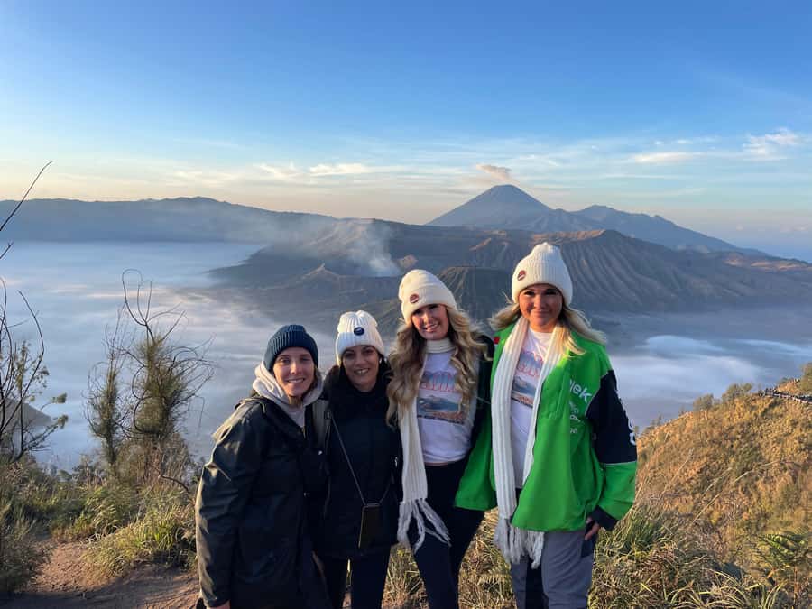 Start Probolinggo: Mount Bromo Sunrise Shared Guided Tour - Waiting for sunrise above the volcanic basin
