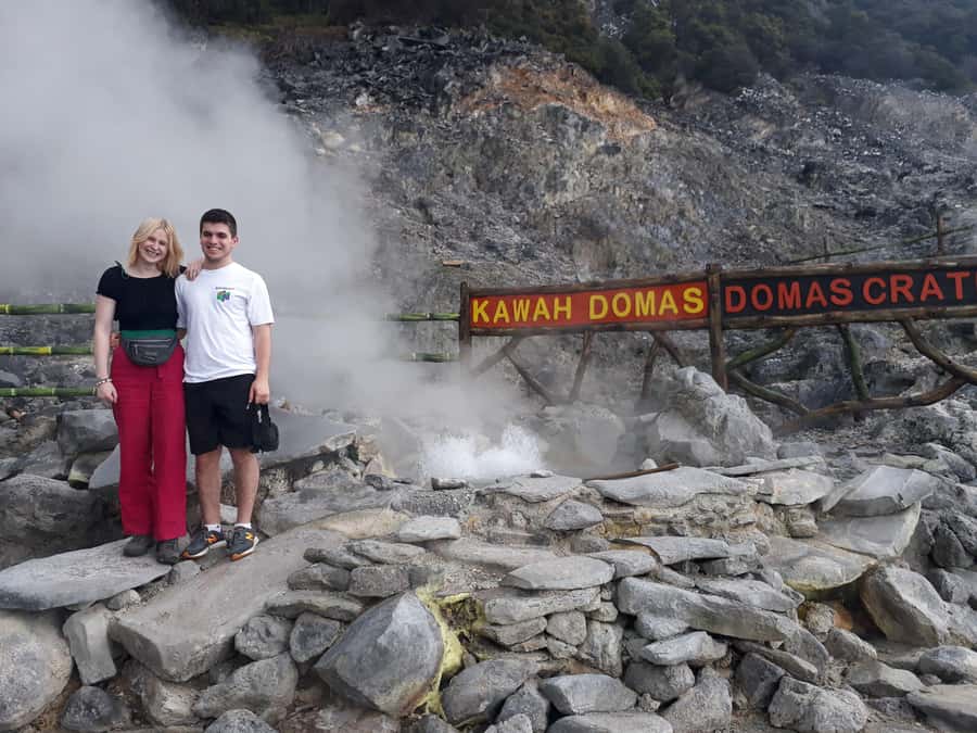 Tangkuban Perahu Crater Tour from Bandung - Picking strawberries near Bandung