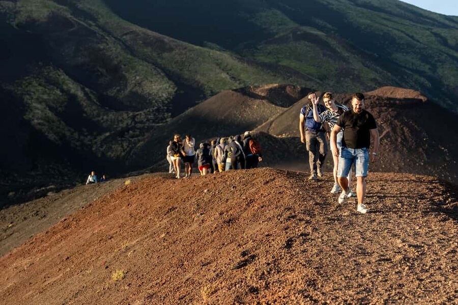 Taormina: Mount Etna Sunset Tour with Cave Visit and Tasting - Local honey, olive oil, and farm products