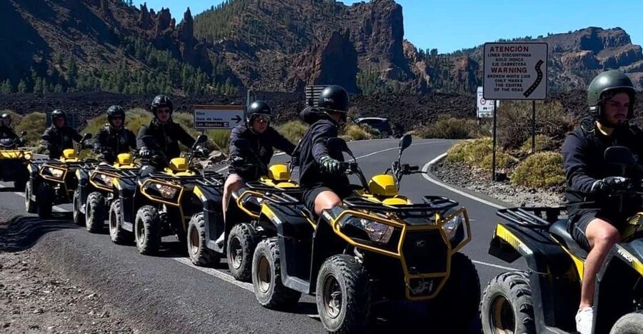 Tenerife: Guided Group Quad Tour on Mount Teide - The safety briefing before the engines start