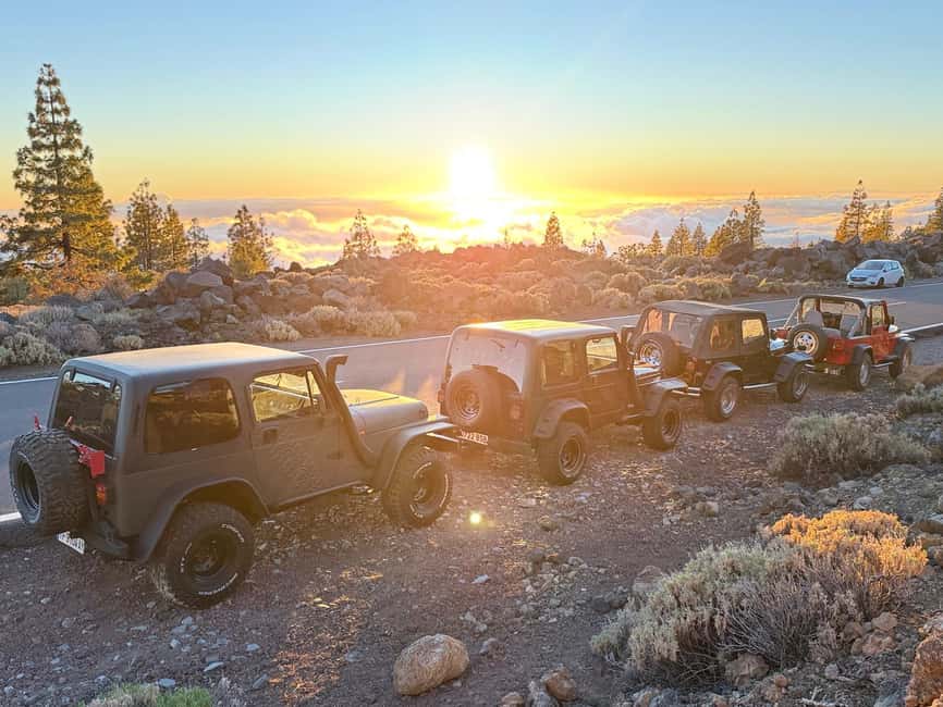 Tenerife: Jeep Wrangler Tour to Mount Teide, Day and Sunset - Starting in Costa Adeje at Aguamall