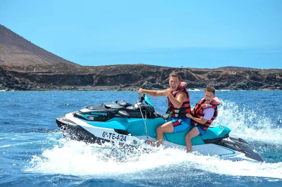 Tenerife: Water Jet-Ski / Teide Volcano Quad Safari Combo - Chio and the three-hour quad route toward Mount Teide
