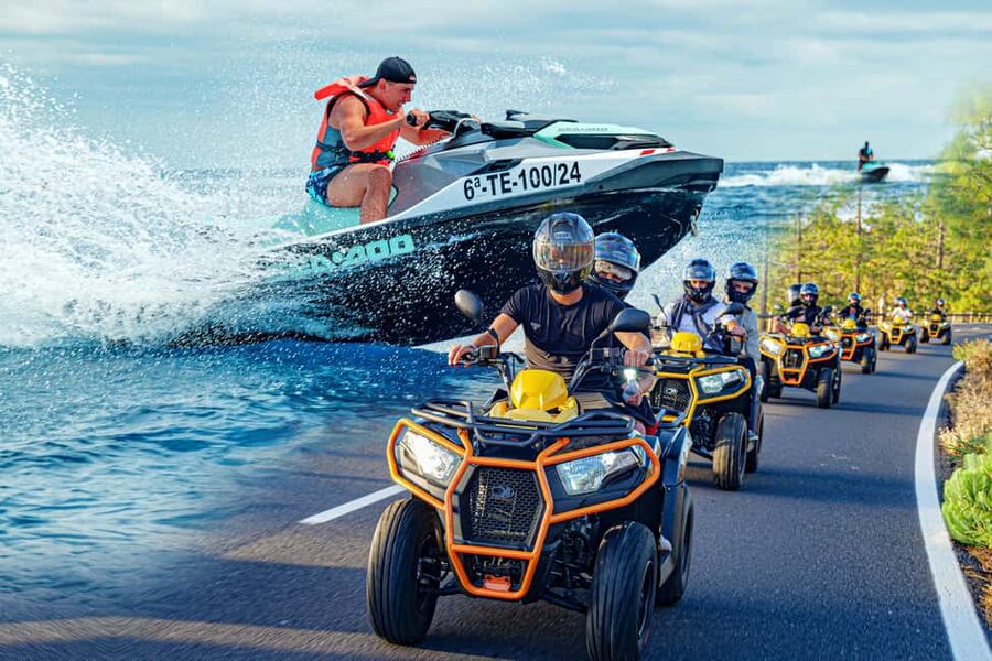 Tenerife: Water Jet-Ski / Teide Volcano Quad Safari Combo - Changing clothes before the long inland ride