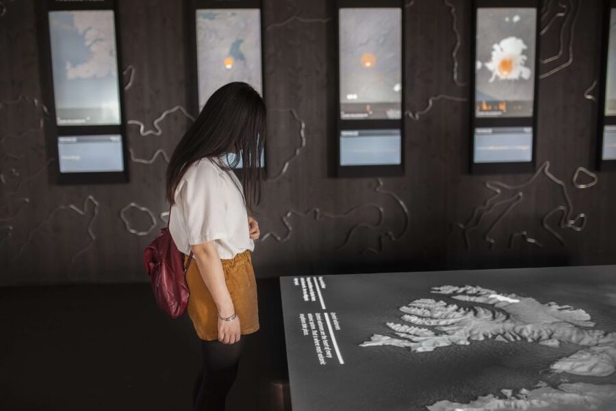 Volcano Exhibition and Cinema - Lava Centre Iceland - The cinema and recent eruptions in Grindavík